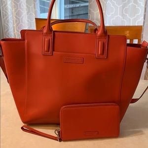 Vera Bradley Faux Leather purse bag & wallet